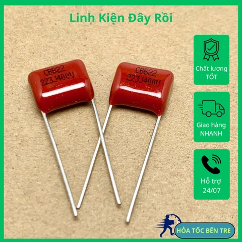 5 cái tụ kẹo CBB22 400V 22nF 0.022uF 223J400V ±5%