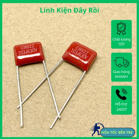5 cái tụ kẹo CBB22 630V 10nF 0.01uF 103J630V ±5%