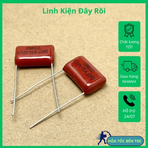 5 cái tụ kẹo CBB22 630V 150nF 0.15uF 630V154J ±5%
