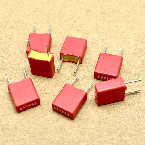 2 cái tụ WIMA Đức 63V 0.47uF 474 470nF MKS2 chính xác 5%