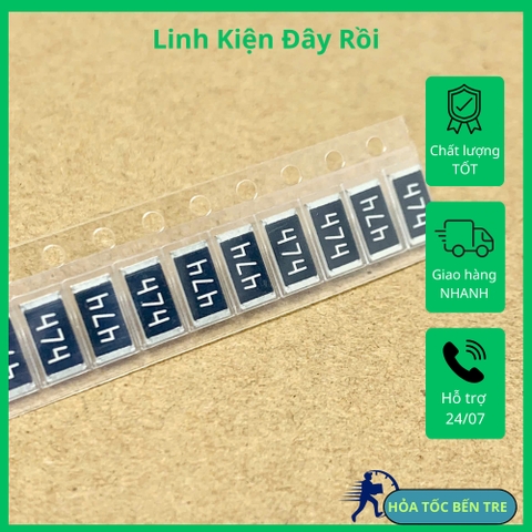 10 cái điện trở dán SMD 2512 180Kohm 220Kohm 300Kohm 390Kohm 470Kohm kích thước 6.3x3.2mm
