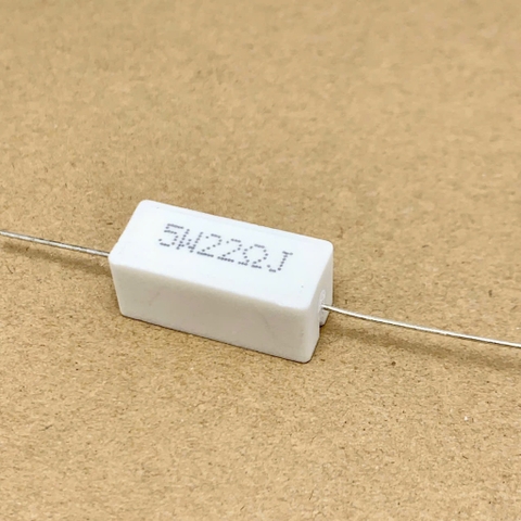 10 cái  điện trở sứ 5W 22ohm 22R 220
