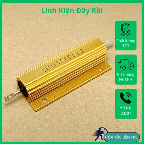 Điện trở sứ điện trở công suất RX-24-100W 100W40RJ 40ohm 40R