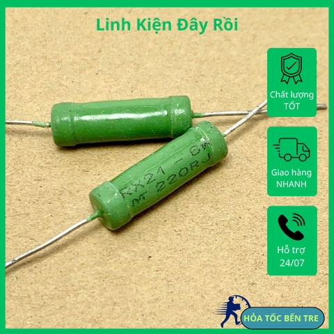 4 cái điện trở dây quấn RX21-6W 220RJ 220ohm 221
