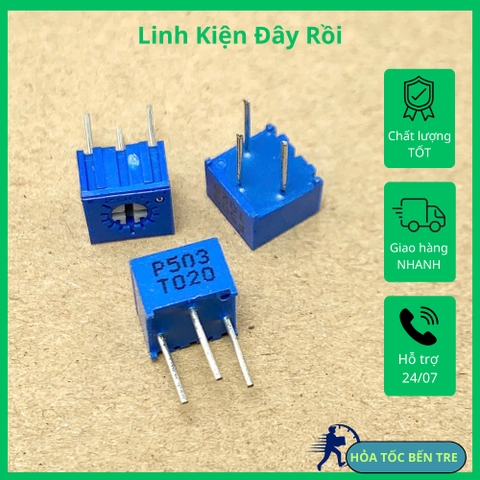 5 cái biến trở chiết áp 50KR 50Kohm 50K 3362P-503