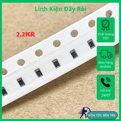 10 cái điện trở dán SMD 0603 2.2KR 2.2Kohm 222 2201