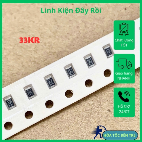 10 cái điện trở dán SMD 0805 33KR 33Kohm 333 3302