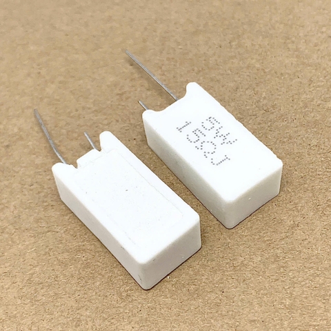 5 cái điện trở sứ 5W 15R0 5W15RJ 15ohm 25x13x8mm