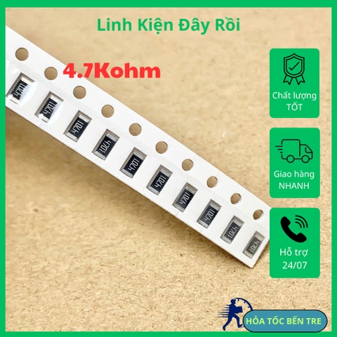 10 cái điện trở dán SMD 1206 4.7KR 4.7Kohm 472 4701