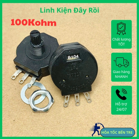 2 cái biến trở chiết áp volume máy hàn RVS28 B104 100KR 100Kohm 3 chân đơn