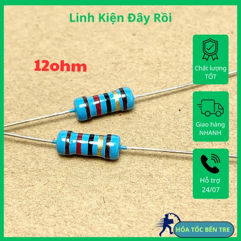 10 cái điện trở vòng màu 1W 12ohm 12R 1%