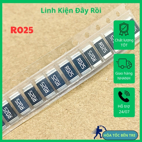 10 cái điện trở dán SMD 2512 0.025R R025 0.025ohm 1%