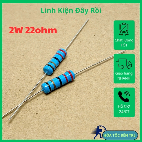 10 cái điện trở 2W 22ohm 22R 1%