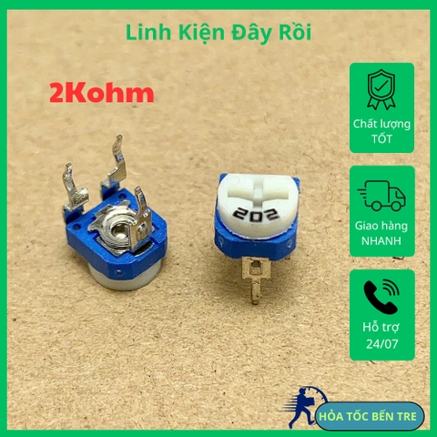 10 cái biến trở chiết áp RM065 2KR 2Kohm 202
