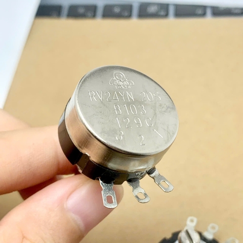 Chiết áp biến trở một vòng núm vặn thang đo RV24YN20S B103 10KR 10Kohm