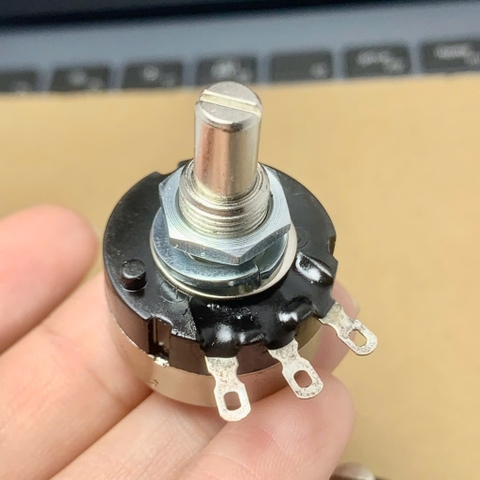 Chiết áp biến trở một vòng núm vặn thang đo RV24YN20S B104 100KR 100Kohm