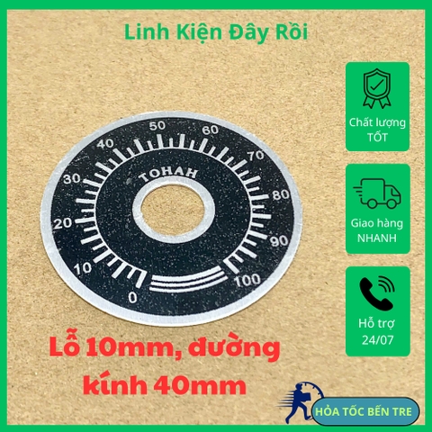 Chiết áp biến trở một vòng núm vặn thang đo RV24YN20S B201 200R 200ohm
