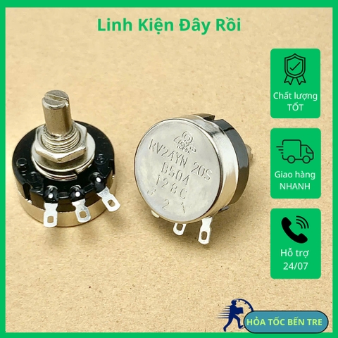 2 cái chiết áp biến trở một vòng núm vặn thang đo RV24YN20S B504 500KR 500Kohm