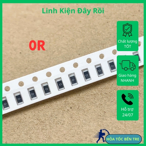20 cái điện trở dán SMD 1206 0R 0R0 0ohm