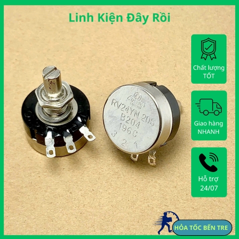 Chiết áp biến trở một vòng núm vặn thang đo RV24YN20S B204 200KR 200Kohm