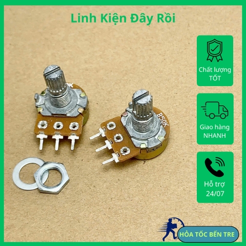 5 cái chiết áp biến trở WL WH148 B50K 50Kohm 50KR 3 chân 15x25mm