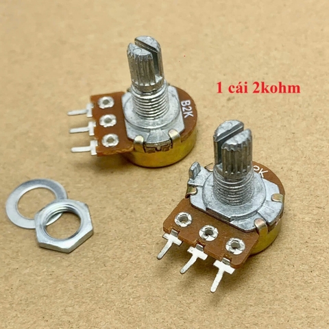 Chiết áp đơn WL  WH148 1K/2K/5K/10K/20K/50K/100K/250K/500K/1M kích thước 15x25mm chất lượng tốt