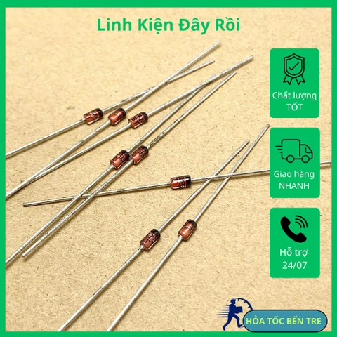 10 cái 1N4733A IN4733A DIODE ZENER 5V1 5.1V 1W DO-41 ST