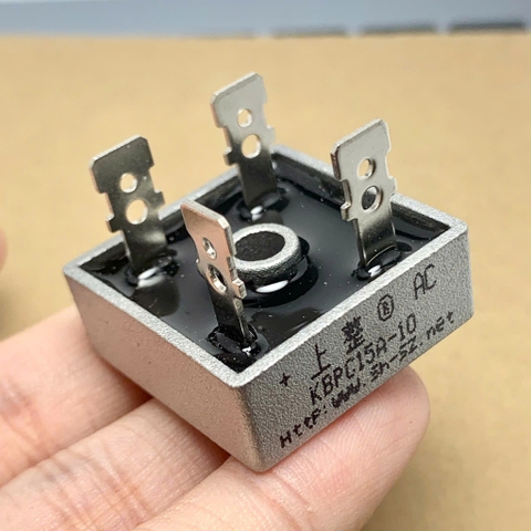 KBPC1510 KBPC 1510 KBPC15A-10 cầu chỉnh lưu Diode 1000V 15A kích thước 28x28mm