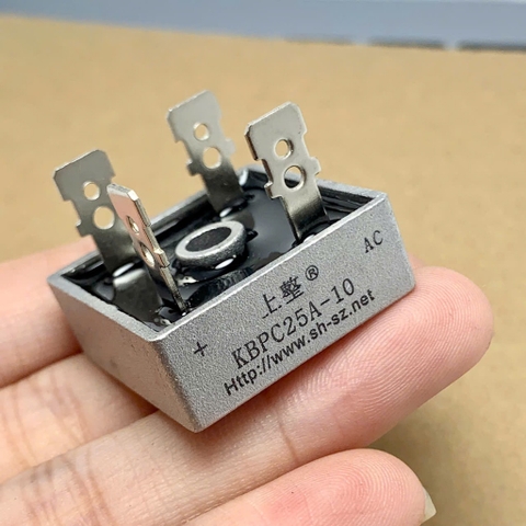 KBPC2510 KBPC 2510 KBPC25A-10 cầu chỉnh lưu Diode 1000V 25A kích thước 28x28mm