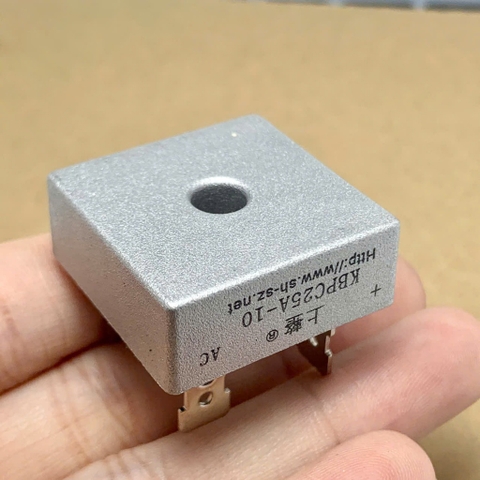 KBPC2510 KBPC 2510 KBPC25A-10 cầu chỉnh lưu Diode 1000V 25A kích thước 28x28mm