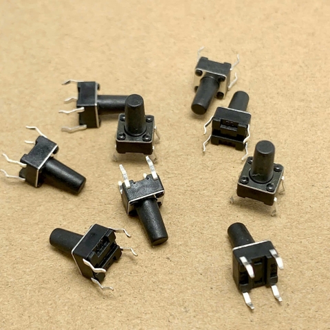 10 cái nút ấn Micro 4 chân kích thước 6x6x10mm