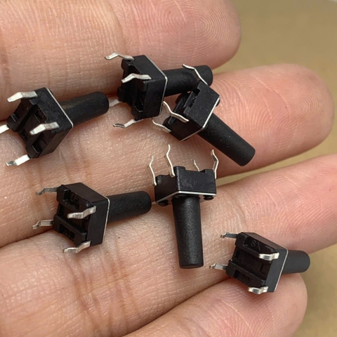 10 cái nút ấn Micro 4 chân kích thước 6x6x12mm