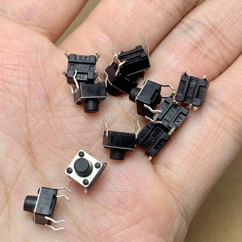 10 cái nút ấn Micro 4 chân kích thước 6x6x6mm