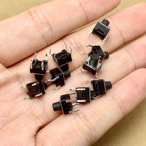 10 cái nút ấn Micro 4 chân kích thước 6x6x7mm