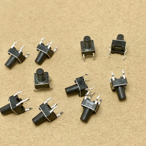 10 cái nút ấn Micro 4 chân kích thước 6x6x8.5mm