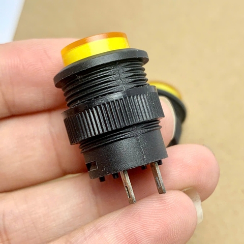 Nút nhấn màu vàng R16-503A/B 3A 250VAC 16mm
