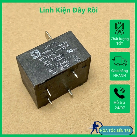 RELAY MPQ4-S-112D-A nguon cấp 12V tải 30A 240VAC 10A 30VDC