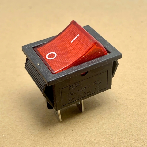 2 cái công tắc máy hàn KCD4 16A 250VAC 4 chân 2 chế độ kích thước 31x25mm có đèn báo