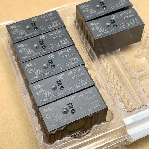 RELAY ROLE HF115F-012-2ZS4 HF/JQX-115F-012-2ZS4 8 chân 8A 250VAC cuộn dây 12V 12x15x30mm