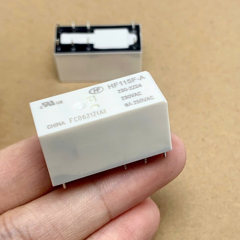 RELAY ROLE HF115F-A-230-2ZS4 HF/JQX-115F-230-2ZS4 8 chân 8A 250VAC cuộn dây 220VAC 12x15x30mm