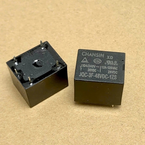 RELAY ROLE JQC-3F-48VDC-1ZS JQC-3F48-VDC-1ZS 5 chân 10A 240V cuộn dây 48VDC 15x15x20mm