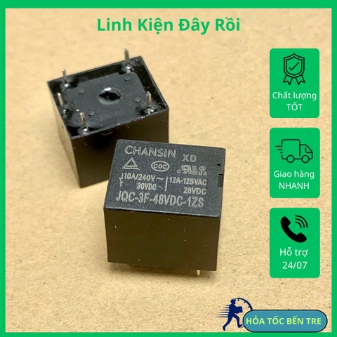 RELAY ROLE JQC-3F-48VDC-1ZS JQC-3F48-VDC-1ZS 5 chân 10A 240V cuộn dây 48VDC 15x15x20mm
