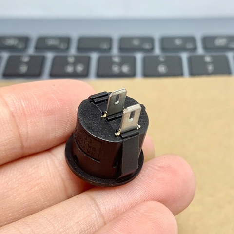 5 cái công tắc tròn ON OFF KCD11 màu đen 250V 3A kích thước 15mm