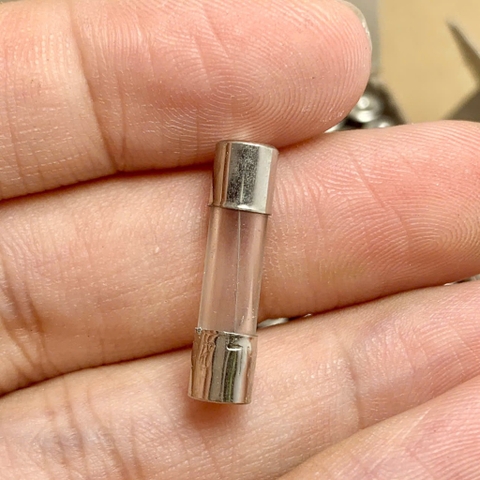 10 cái cầu chì ống thủy tinh 250V 1A kích thước 5x20mm