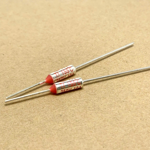 10 cái cầu chì nhiệt RY TF155°C RY155  250V 10A 155 độ