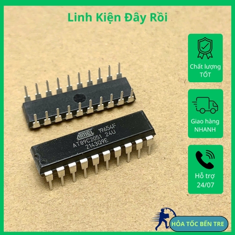 AT89C2051-24PU Chip vi xử lý 8 bit DIP-20 chính hãng