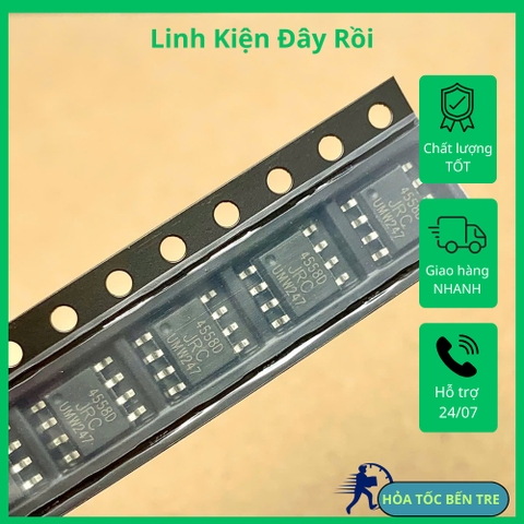 10 cái 4558D RC4558  JRC4558D NJM4558D 4558 JRC44558 IC khuếch đại OPAMP SOP8