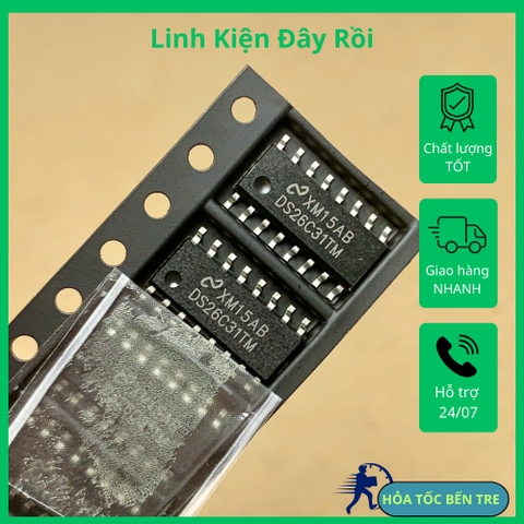 4 cái DS26C31TM DS26C31TMX/NOPB 26C31 DS26C31TMX IC giao tiếp RS-422 SOP-16