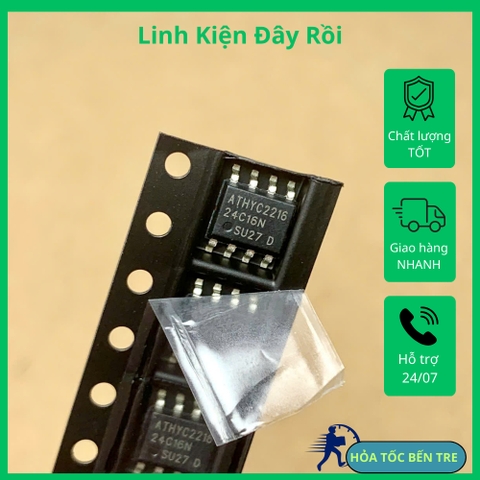 5 cái IC EEPROM nhớ 24C16N 24C16 AT24C16 SOP-8