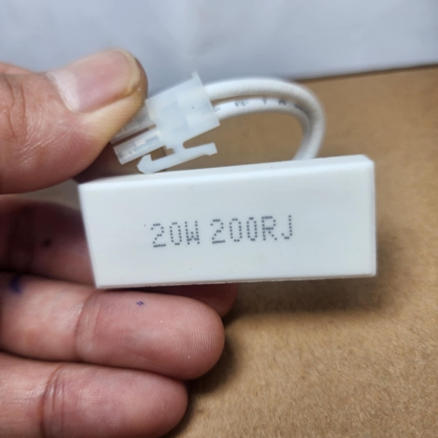 Điện trở sứ hộp điện tử Qixing 20W 200RJ 200ohm 200R kích thước 50x20x10mm
